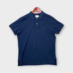 Brooks Brothers Red Fleece Performance Polo Shirt Mens Large Navy Blue Golf